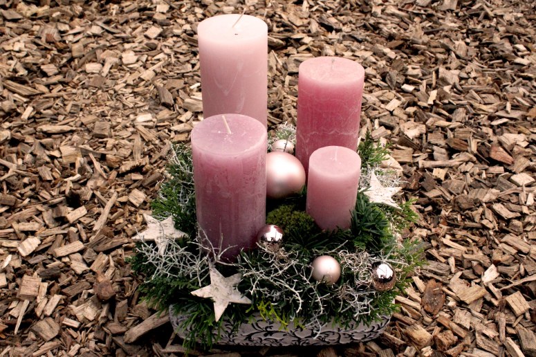 Adventsgesteck rosa : 106.-