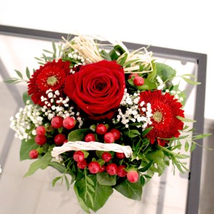 7. Körbli mit Rose und Germini 32.- Fr.