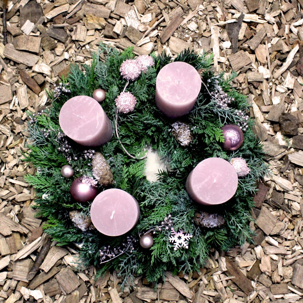 Adventskranz rosa: 82.-