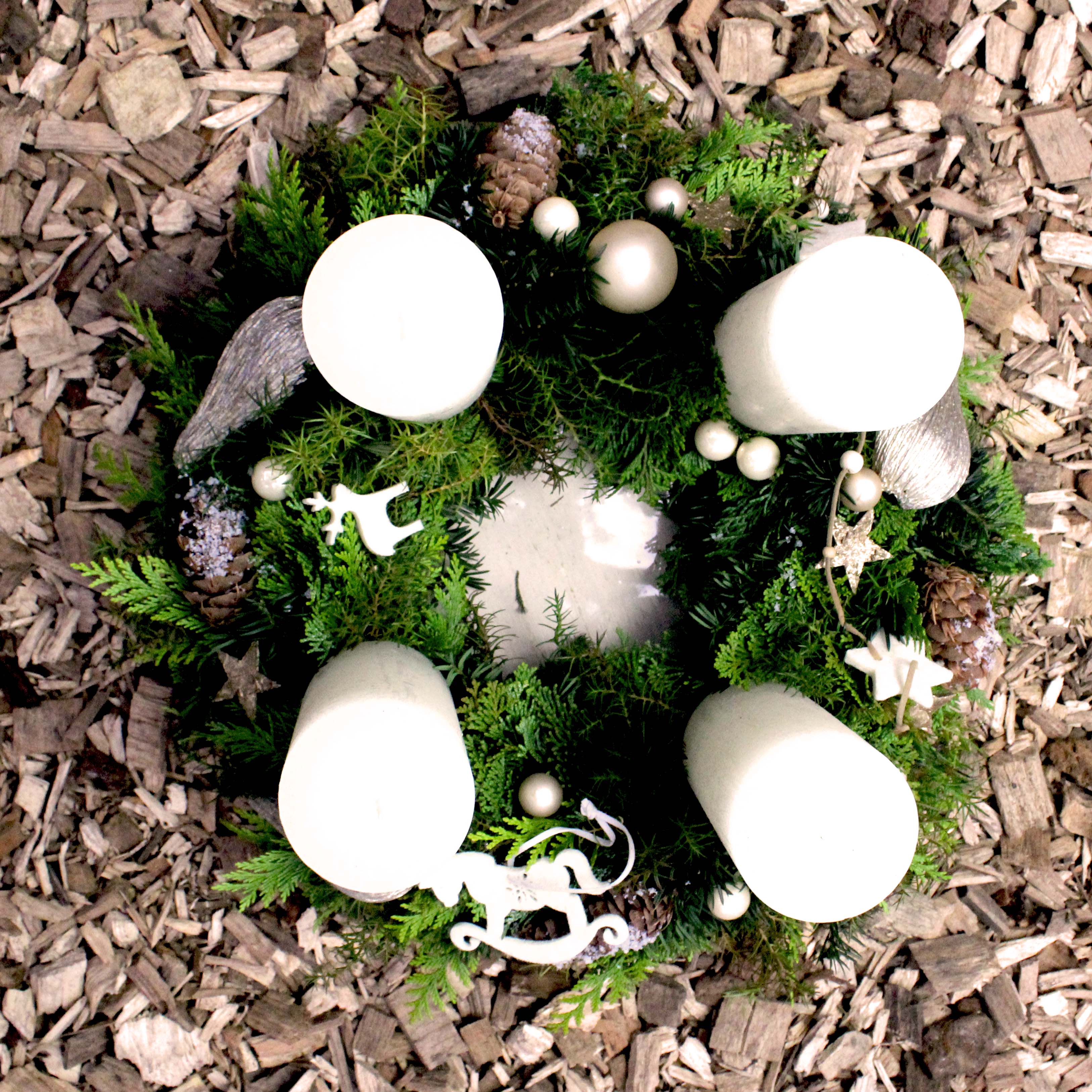 Adventskranz creme: 117.-
