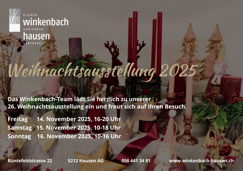 Weihnachtsausstellung 2025 winkenbach hausen